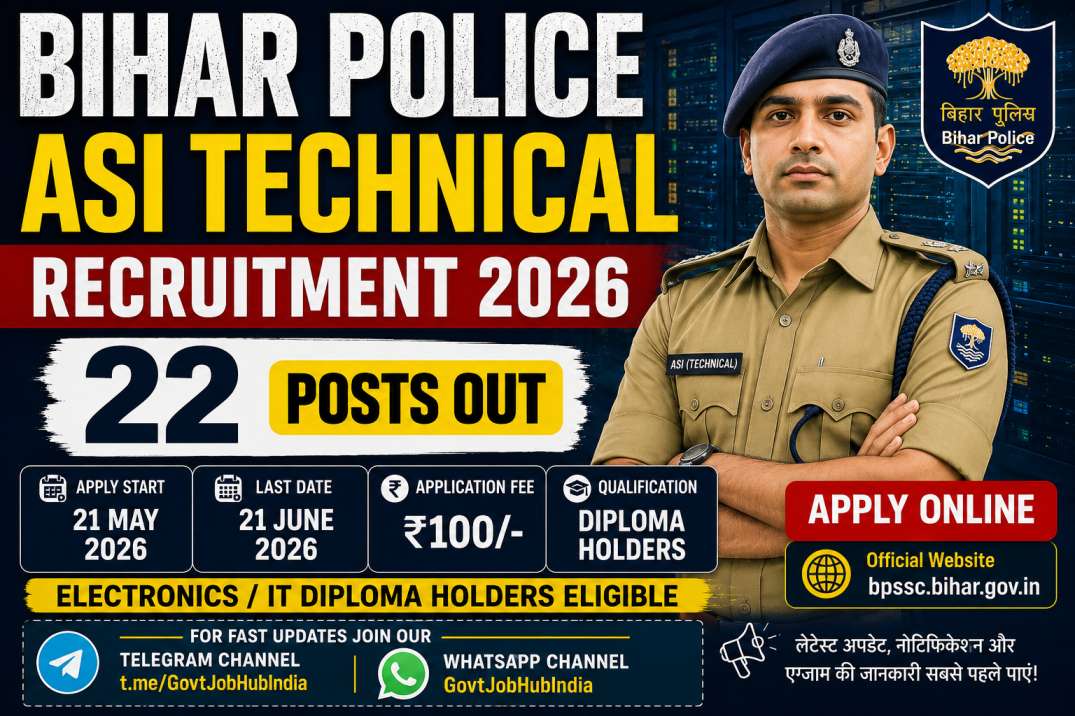 Bihar Police ASI Technical Recruitment 2026