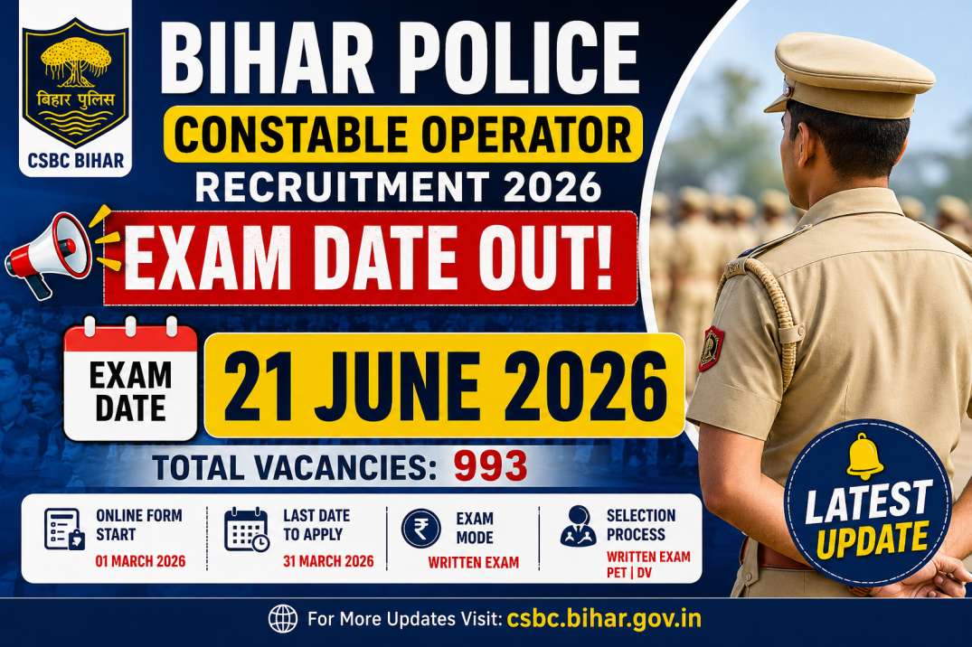 Bihar Police Constable Operator Exam Date 2026