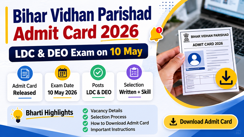 Bihar Vidhan Parishad Admit Card 2026