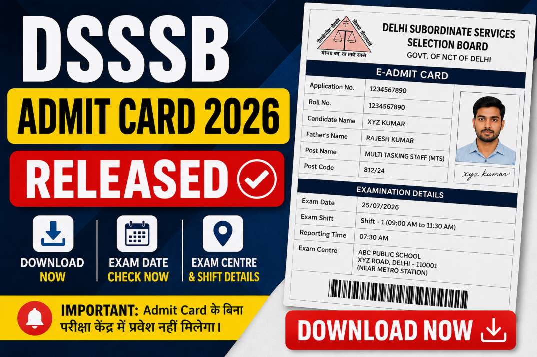 DSSSB Admit Card 2026