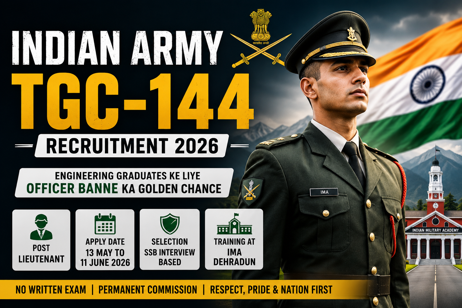 Indian Army TGC-144 Recruitment 2026
