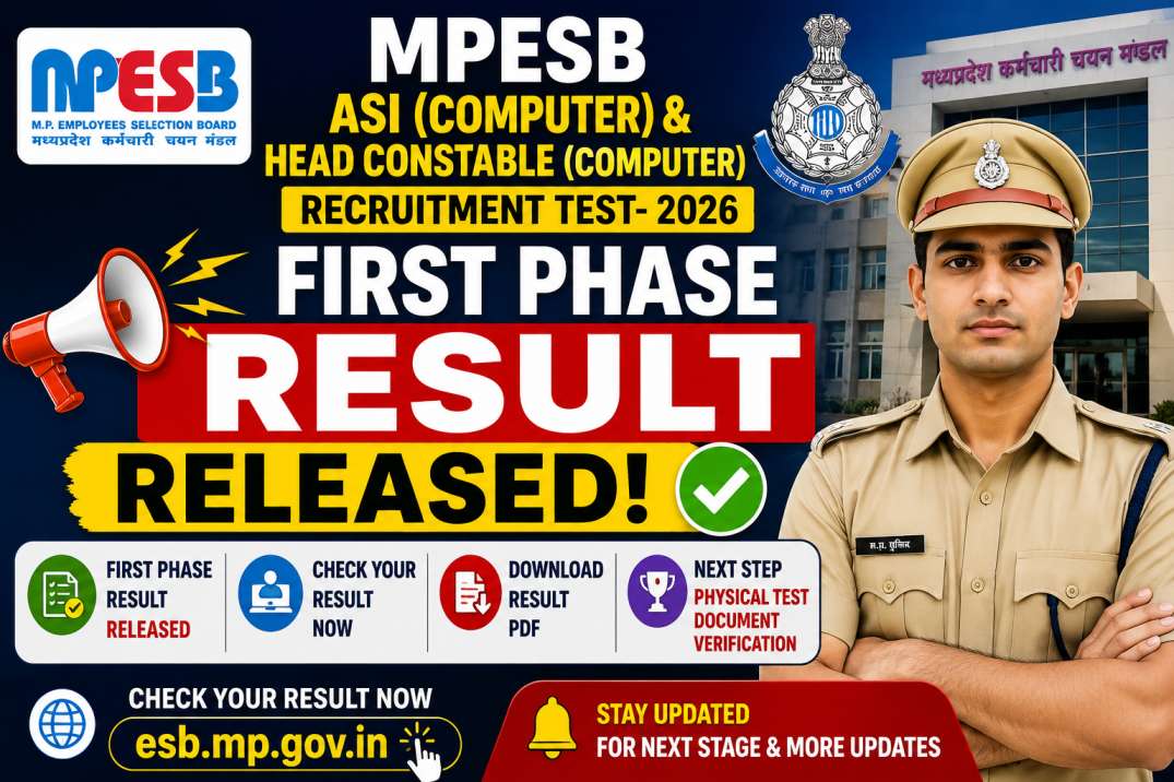 MPESB ASI Computer Result 2026 Released