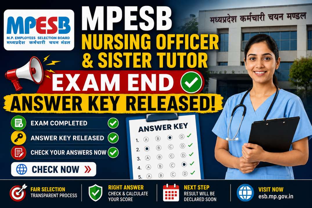 MPESB Nursing Officer & Sister Tutor Answer Key 2026 released