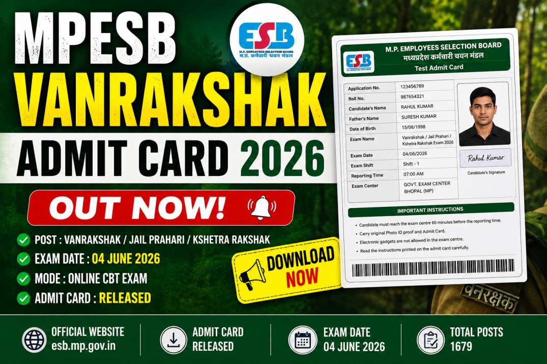 MPESB Vanrakshak Admit Card 2026