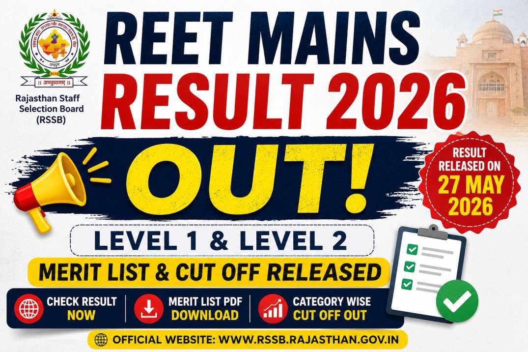REET Mains Result 2026