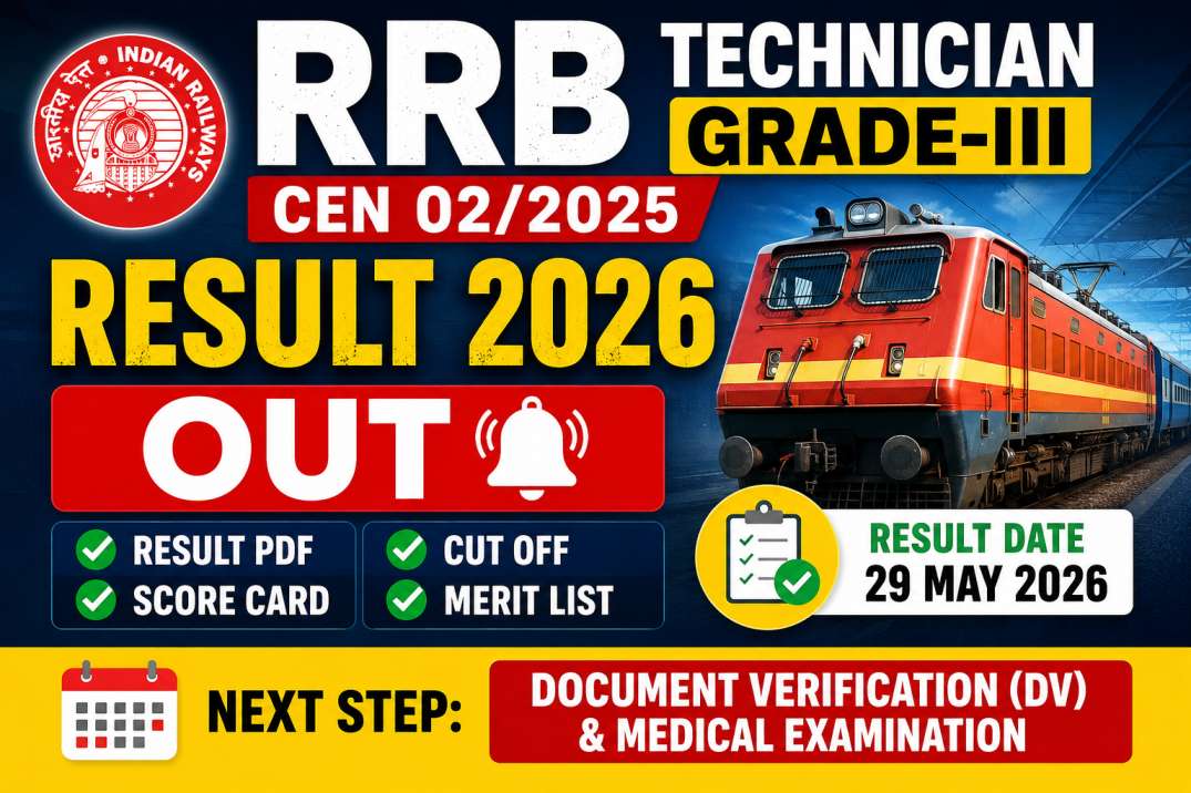 RRB Technician Grade III Result 2026