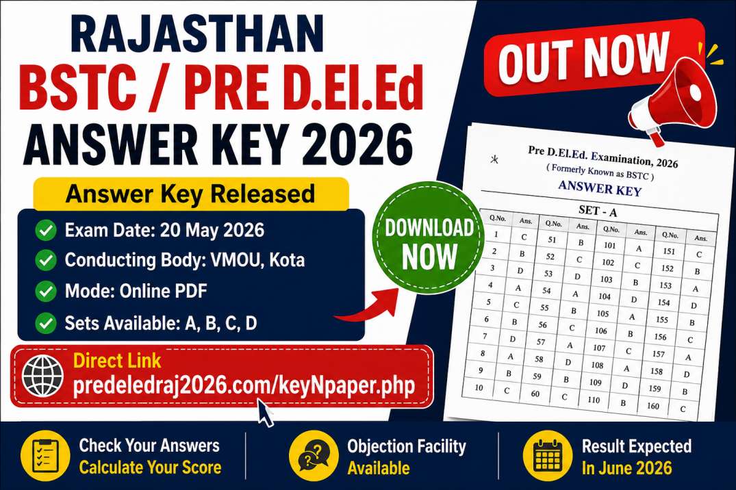 Rajasthan BSTC Answer Key 2026