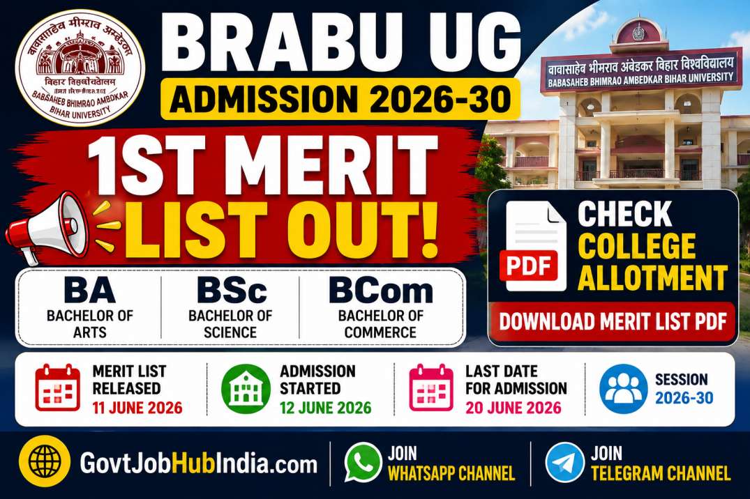 BRABU UG 1st Merit List 2026