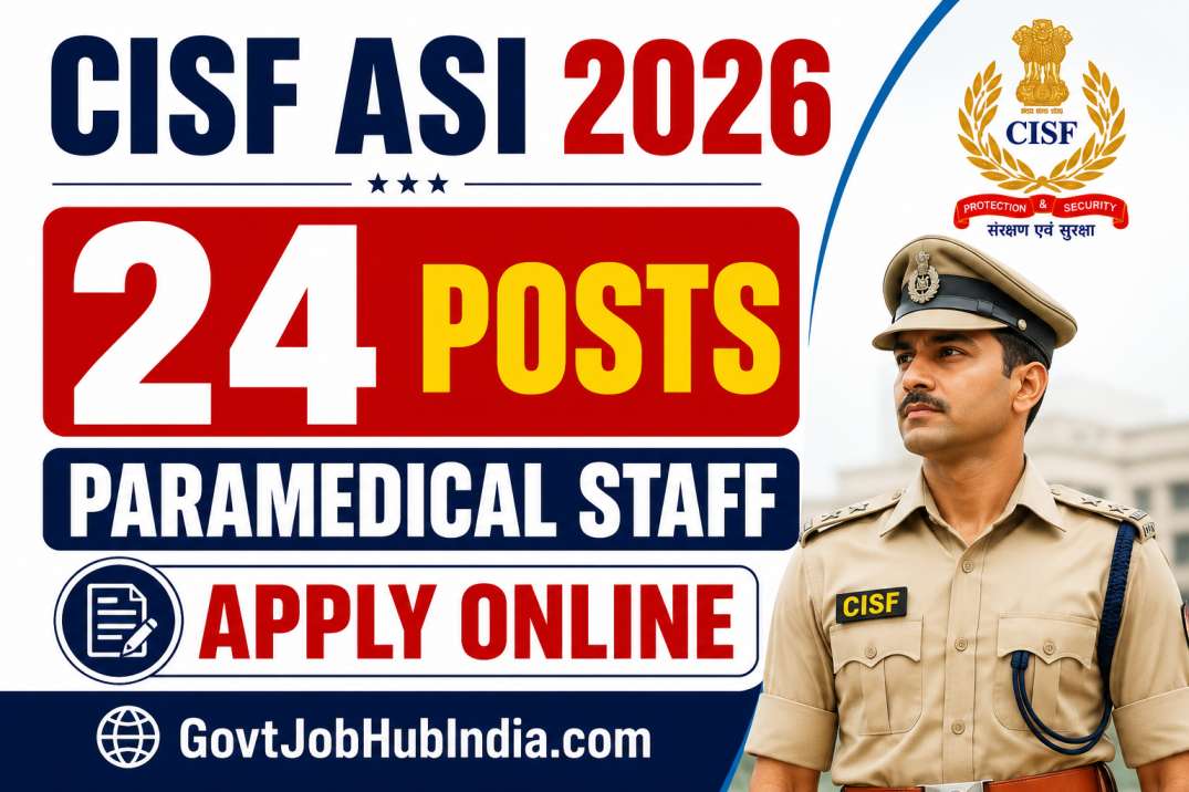CISF ASI Paramedical Recruitment 2026