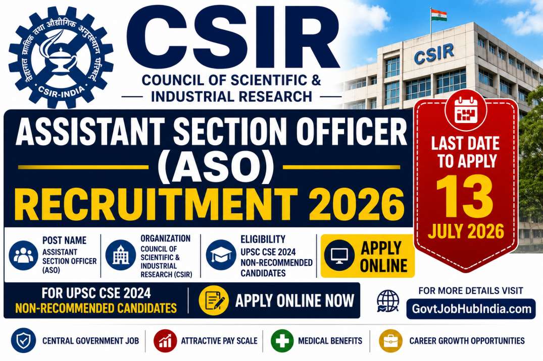 CSIR ASO RECRUITMENT 2026