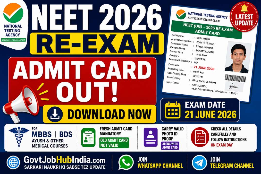 NEET 2026 Re-Exam Admit Card