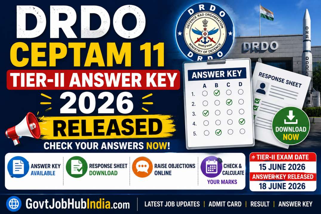 DRDO CEPTAM Tier-II Answer Key 2026