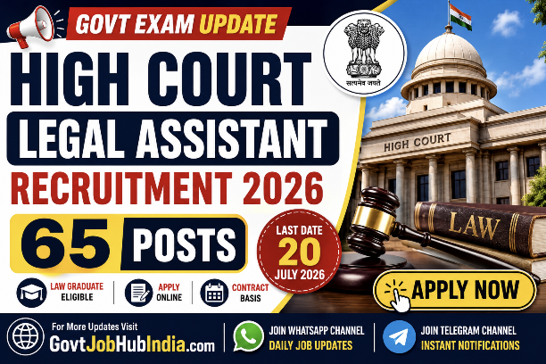 Gujarat High Court Legal Assistant Recruitment 2026
