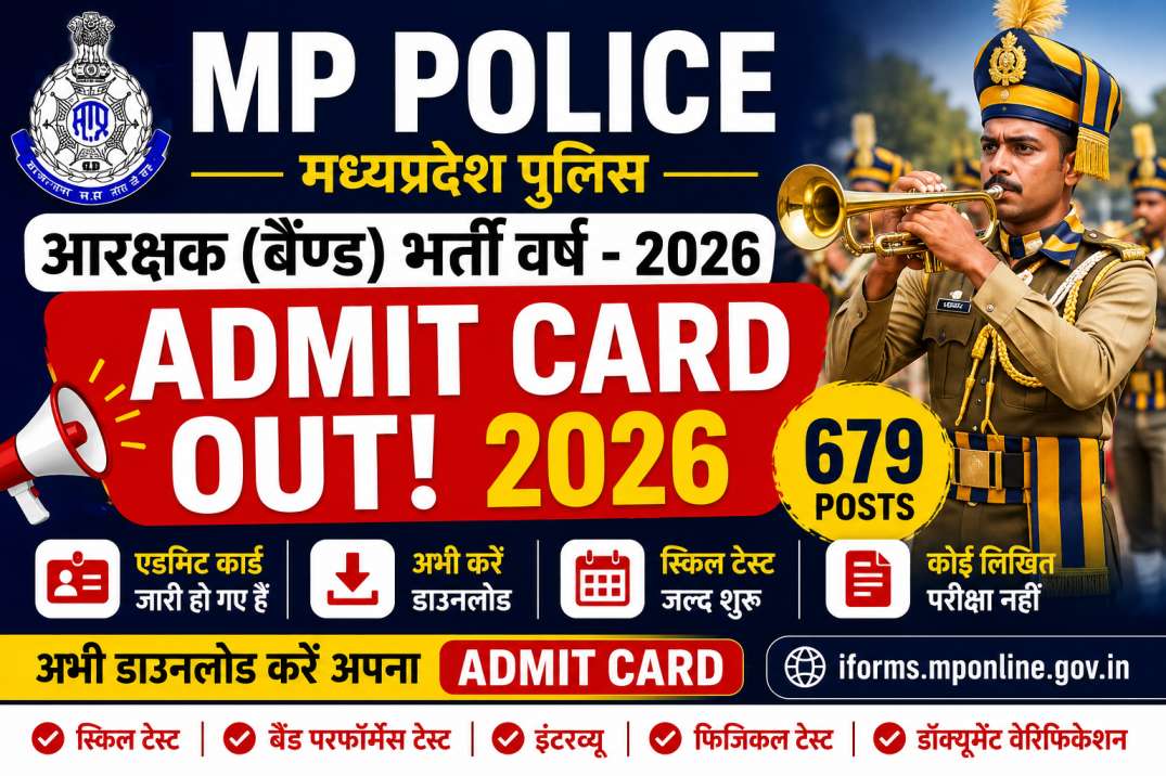 MP Police Constable Band Admit Card 2026