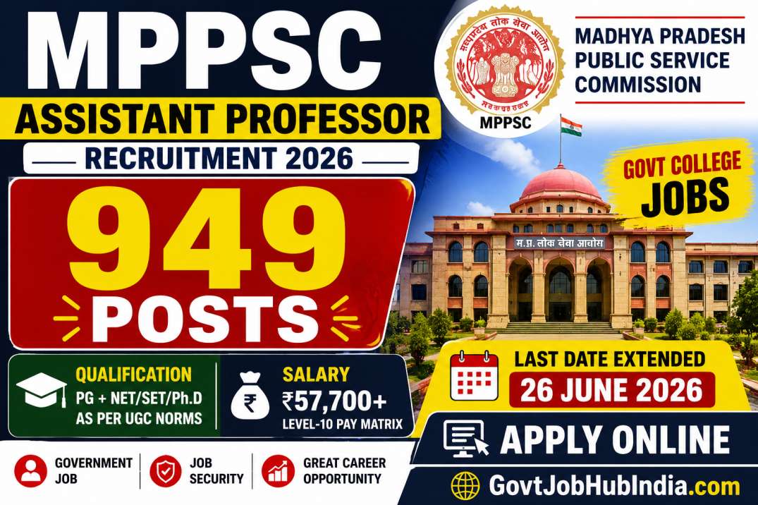 MPPSC Assistant Professor Recruitment 2026