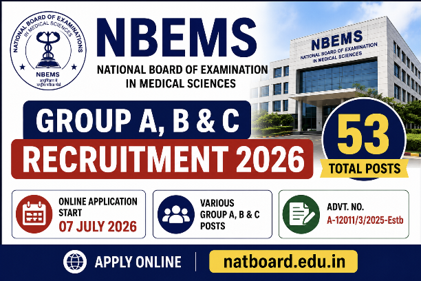 NBEMS Group A B C Recruitment 2026