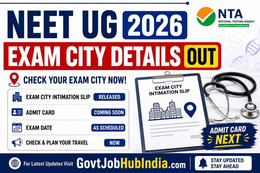NEET UG 2026 Exam City Details