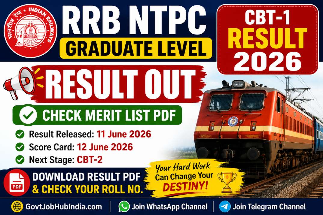 RRB NTPC Graduate Level Result 2026