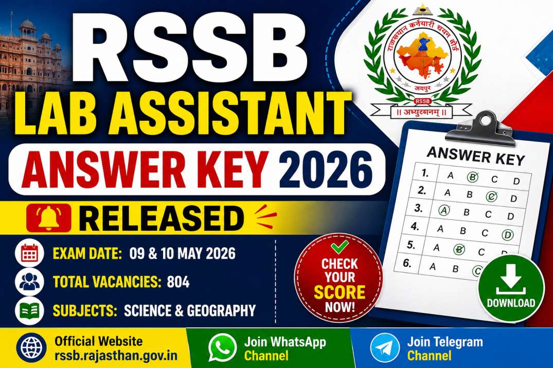 RSSB Lab Assistant Answer Key 2026