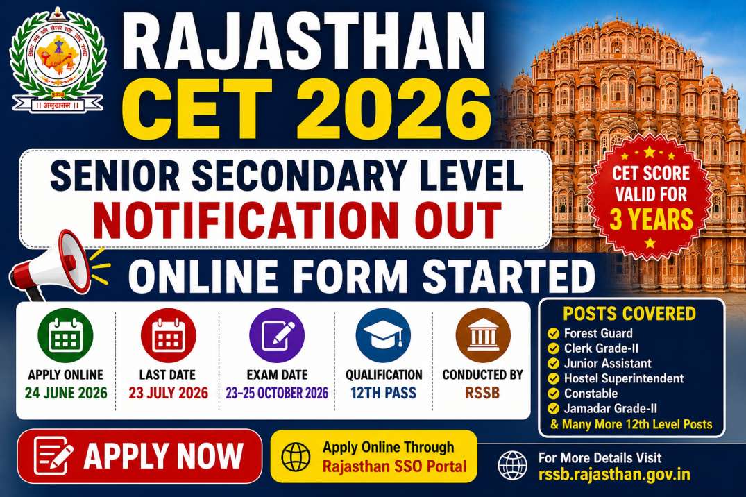 Rajasthan CET Senior Secondary Level 2026