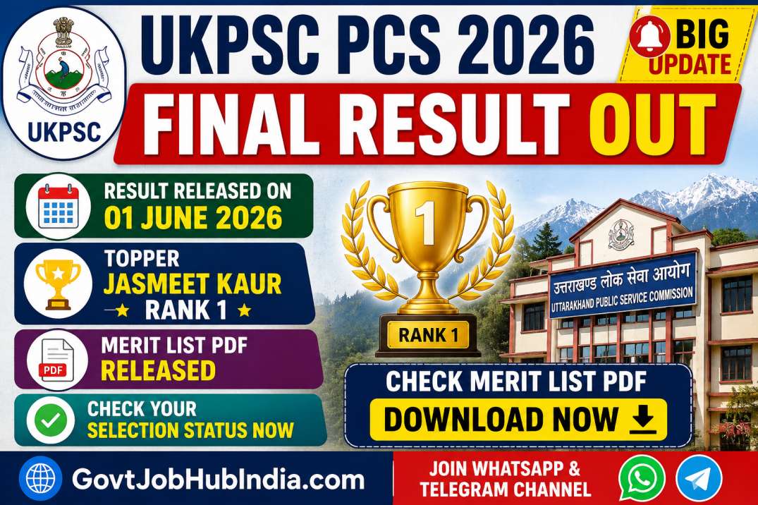 UKPSC PCS Final Result 2026
