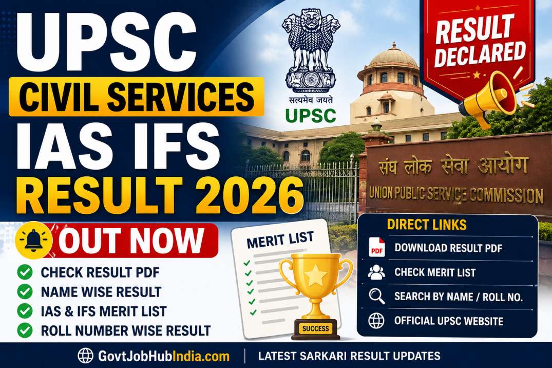 UPSC Civil Services Result 2026