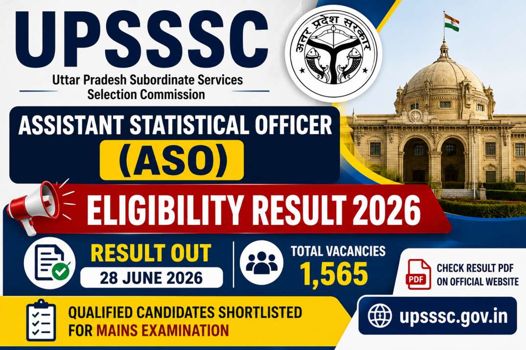 UPSSSC Assistant Statistical Officer Eligibility Result 2026