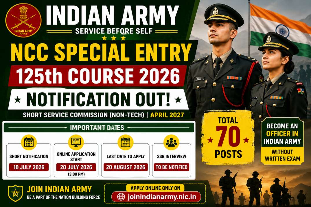 Army NCC Special Entry 125th Course 2026