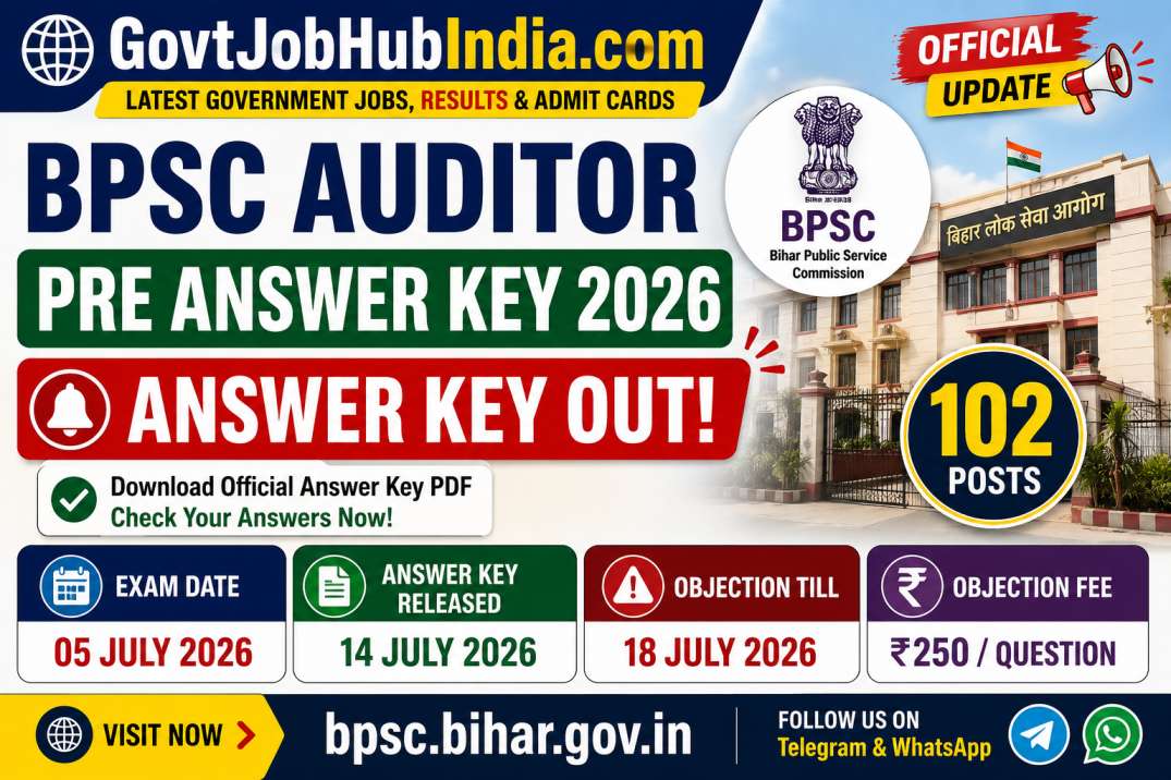 BPSC Auditor Pre Answer Key 2026