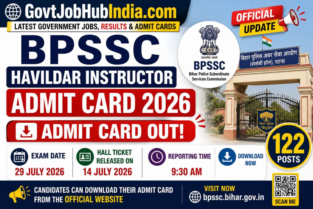 BPSSC Havildar Instructor Admit Card 2026