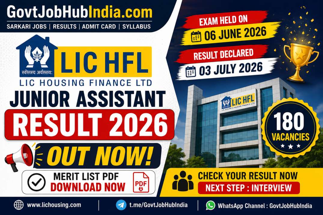 LIC HFL Junior Assistant Result 2026