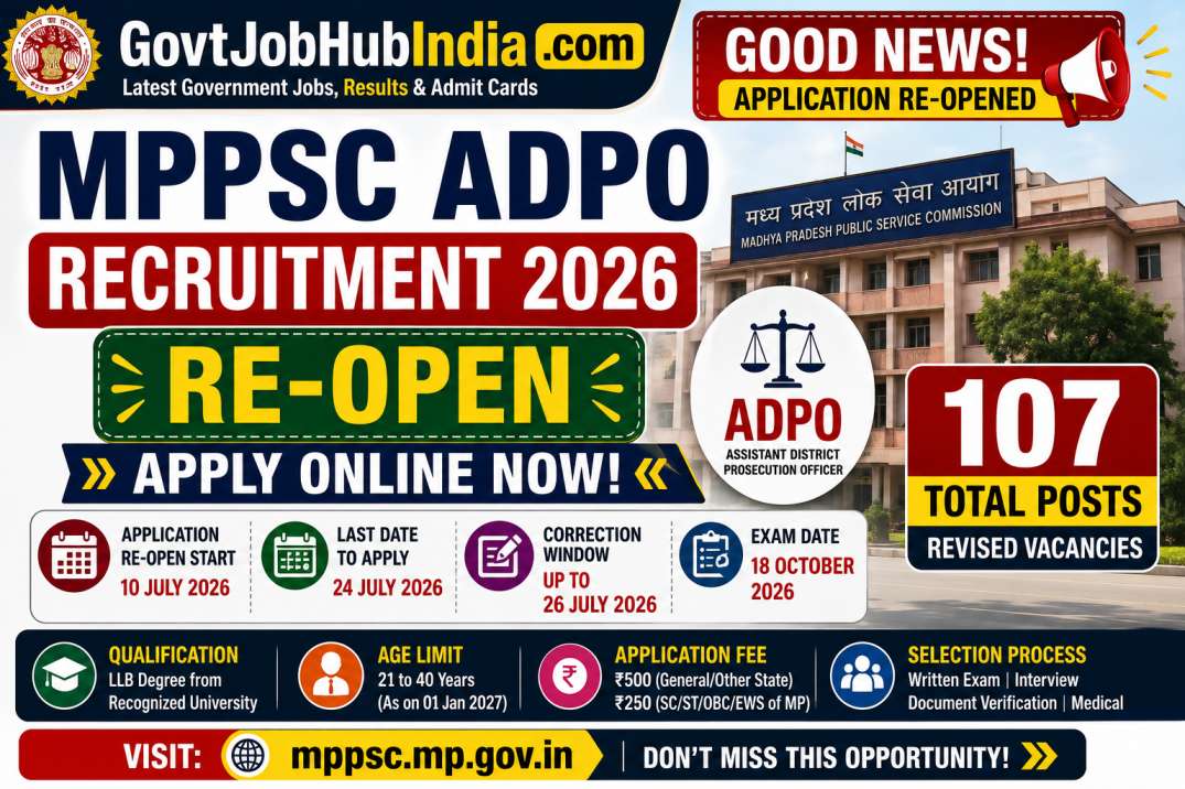 MPPSC ADPO Recruitment 2026 Re-Open