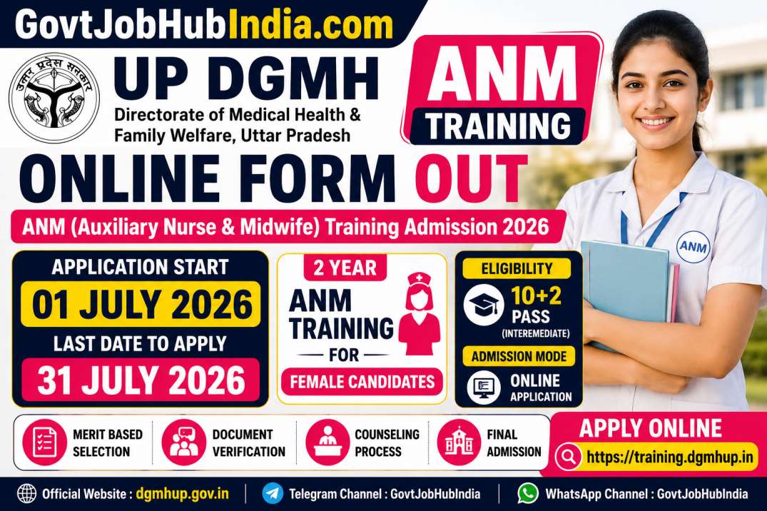 UP DGMH ANM Training Admission 2026
