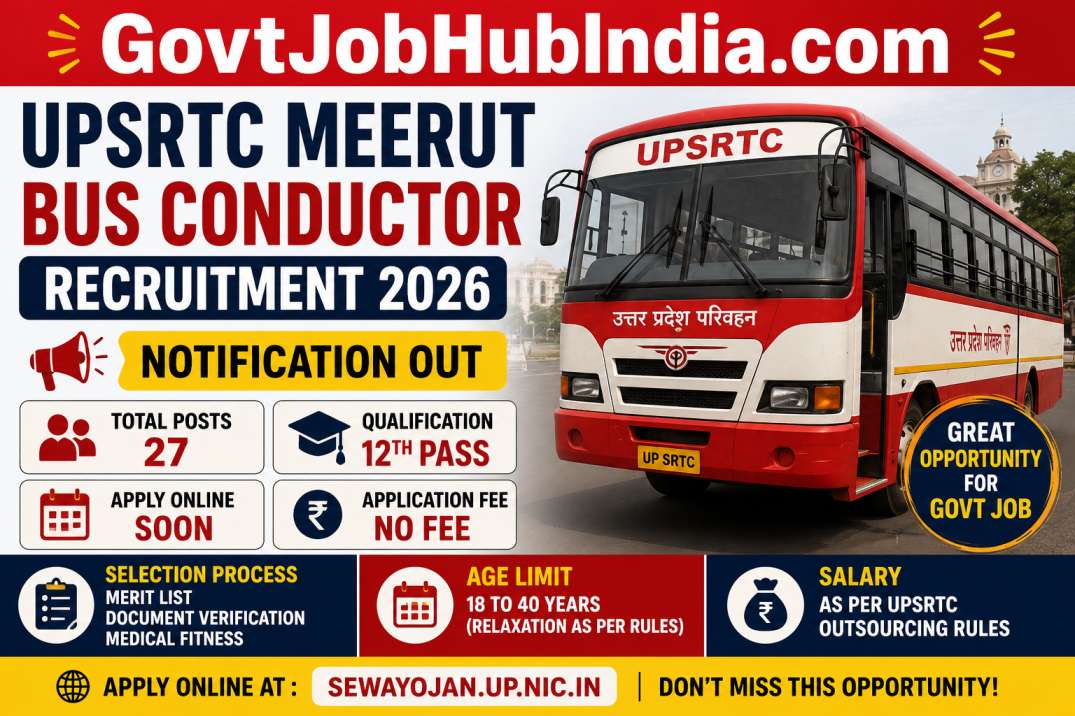 UPSRTC Meerut Bus Conductor Recruitment 2026