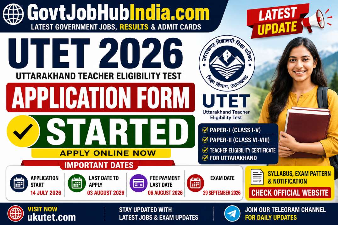 UTET 2026 Application Form