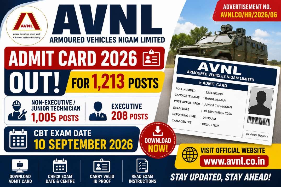 AVNL Admit Card 2026