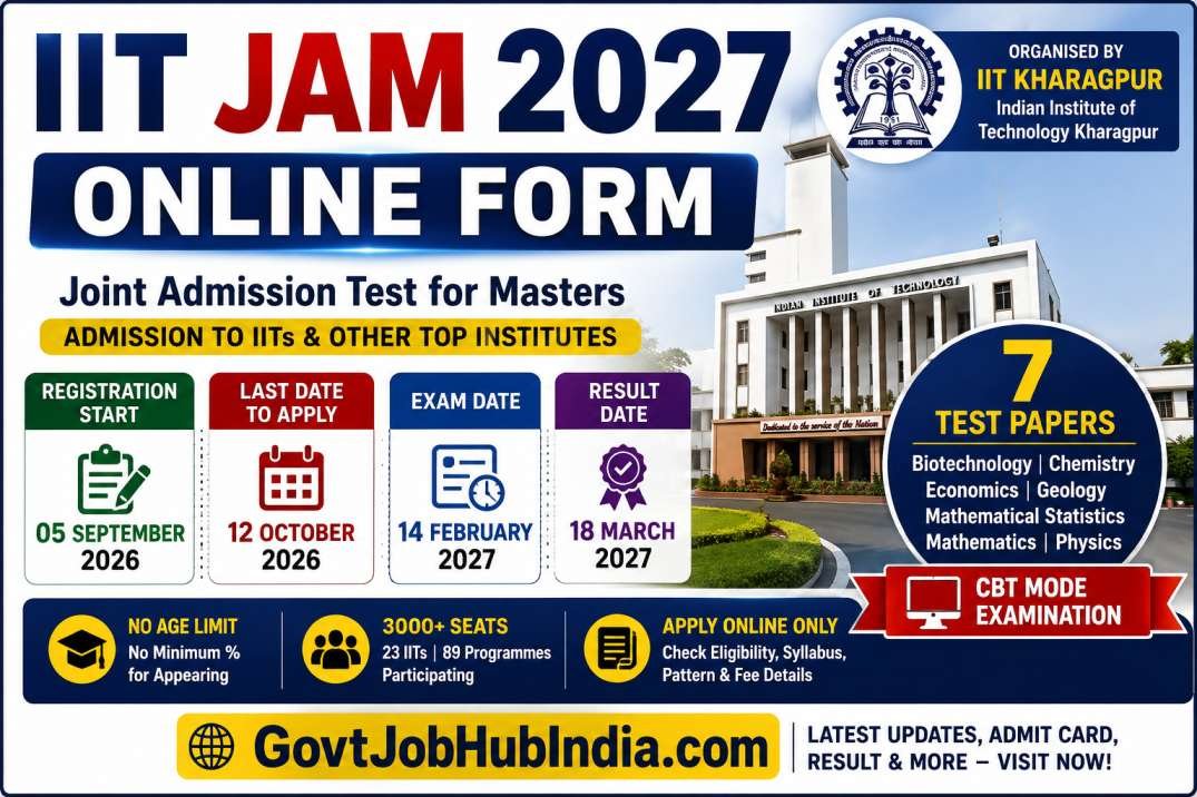 IIT JAM 2027 Online Form