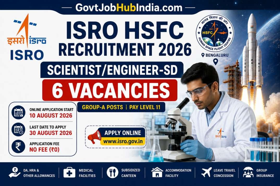 ISRO HSFC Scientist Engineer SD Recruitment 2026