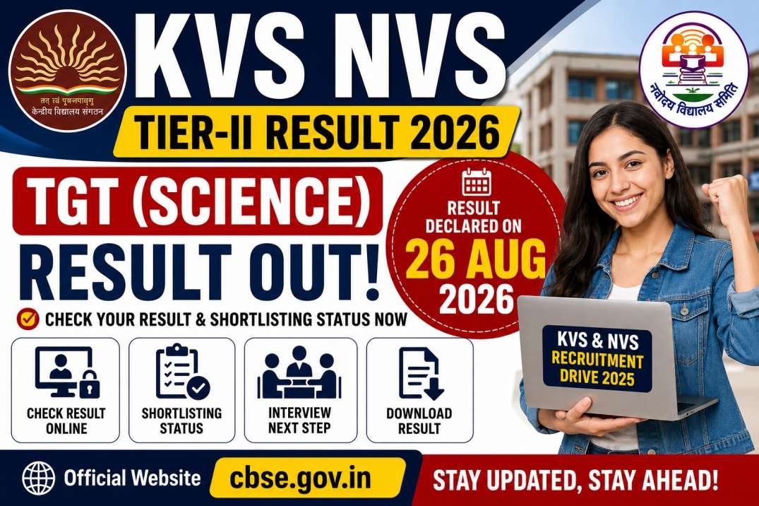 KVS NVS Tier-II Result 2026