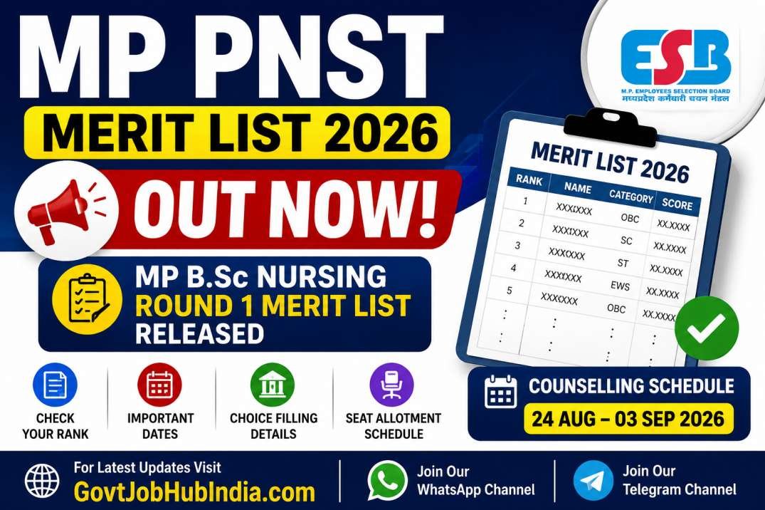 MP PNST Merit List 2026 Out