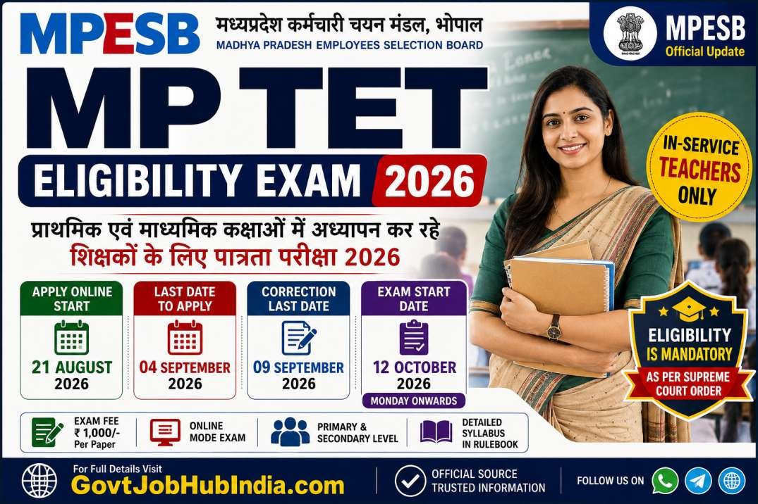 MP TET Eligibility Exam 2026