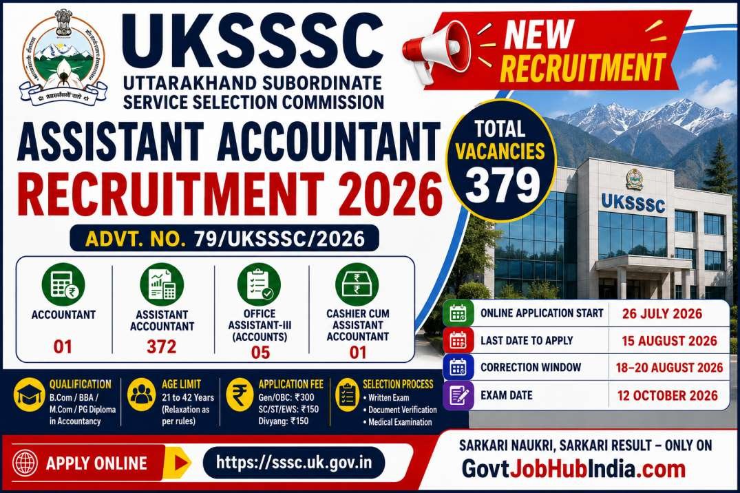 UKSSSC Assistant Accountant Recruitment 2026