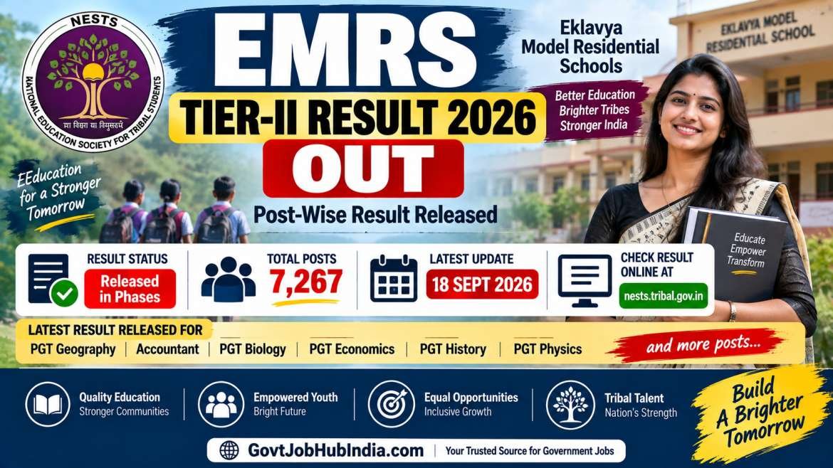 EMRS Tier-II Result 2026 Out