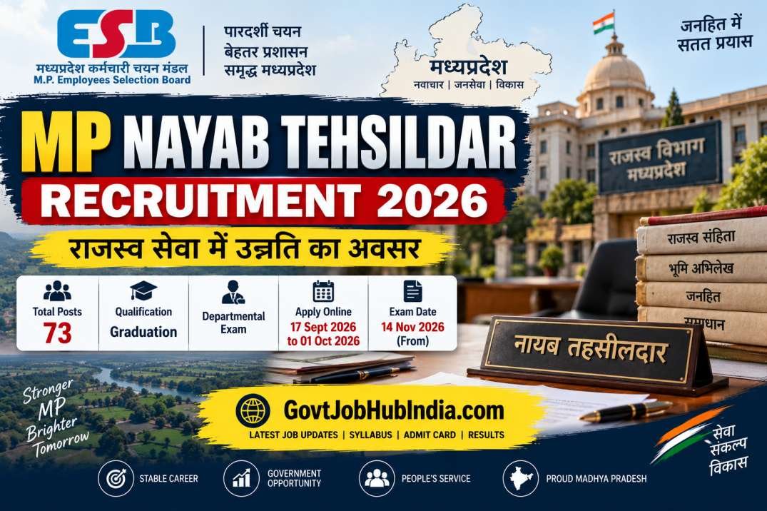 MP Nayab Tehsildar Recruitment 2026
