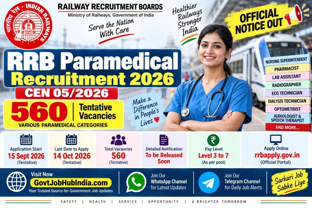RRB Paramedical Recruitment 2026