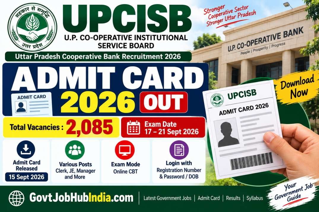 UPCISB Admit Card 2026 Out