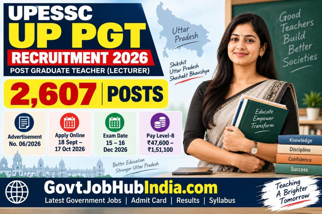 UPESSC PGT Recruitment 2026