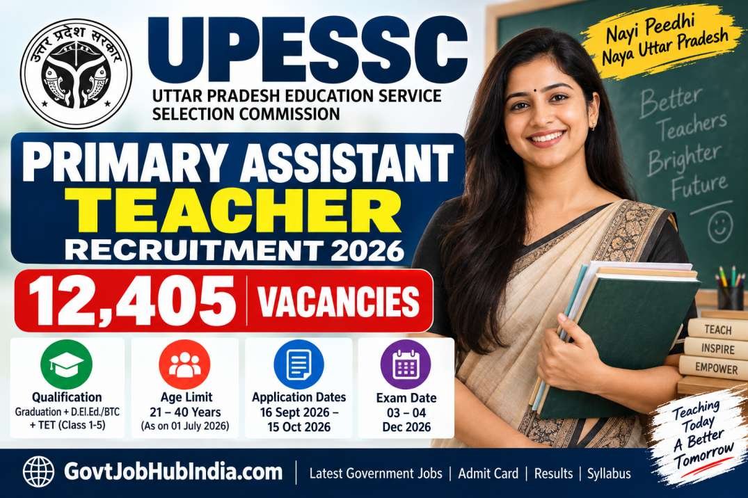 UPESSC Primary Assistant Teacher Recruitment 2026