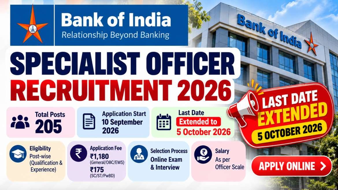 BOI Specialist Officer Recruitment 2026