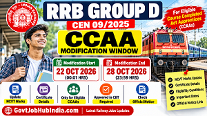 RRB CCAA Modification Window 2026